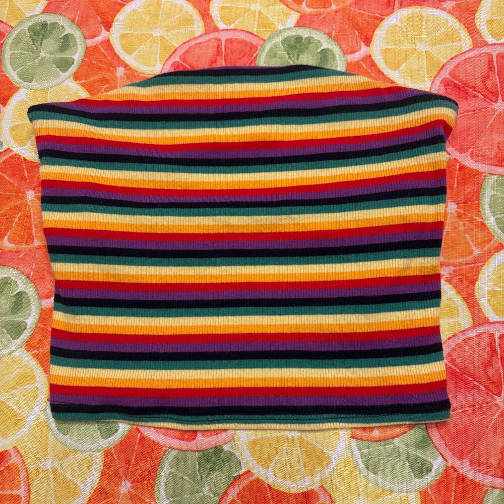 Urban Outfitters Multicolor Striped Ribbed Tube Top S-P